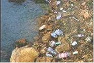 Litter and garbage in and along water